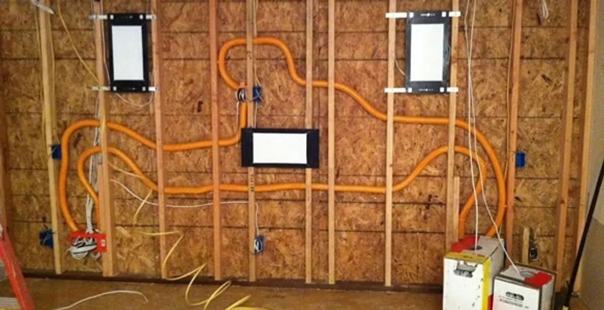 new construction wiring project displaying complete electrical system layout installed by professionals in Houston, TX
